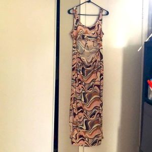 Swirls light pink dress